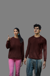 Unisex Oversized Sweatshirts Maroon